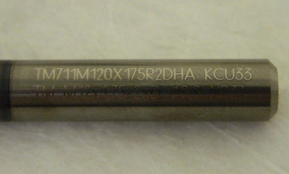 Kennametal M12x1.75 Internal 4-Flute Solid Carbide Helical Flute Thread  4135580