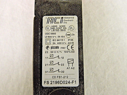 ACI Fused Safety Switch 10A 24-300VDC 250-600 VAC 3NC Contact 117844