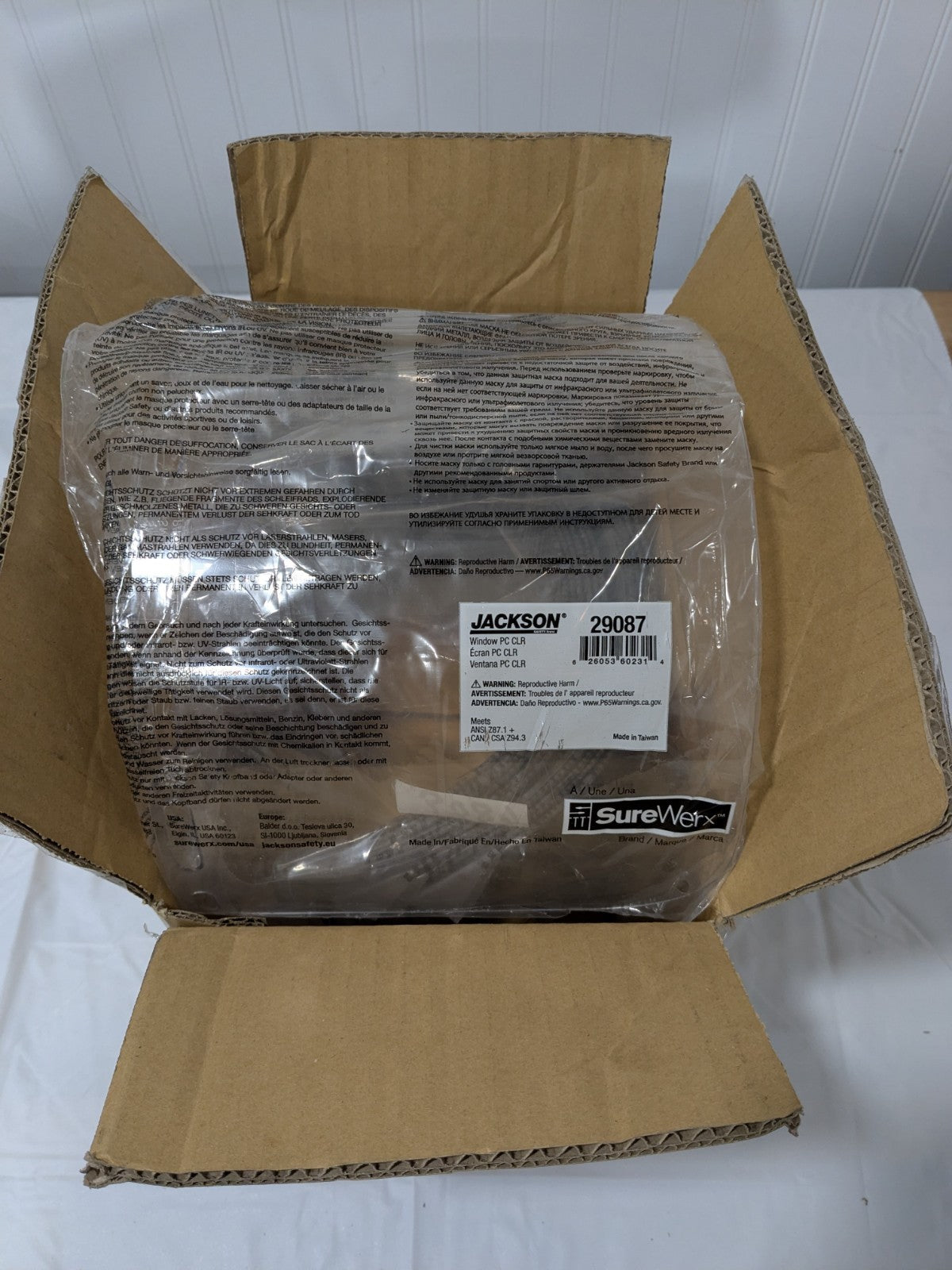 Jackson Face Shield Replacement Window 8" High, 0.06" Thick, F20 Qty 12 29087