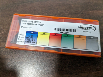 HERTEL Turning Insert 10ct TPMR 323P8 HCP550T, Solid Carbide 1002428