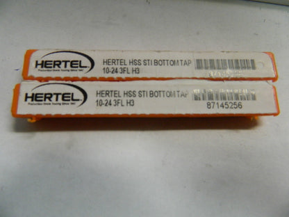 Hertel #10-24 STI Bottoming Tap - HSS, 3-Flute, H3 Limit (Pack of 2) - 87145256