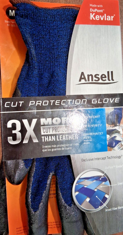 Ansell Cut Puncture & Abrasion-Resistant Gloves 12pk Activarmr 97-505