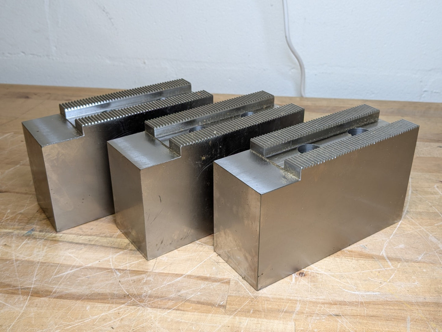 Set of 3 Steel Soft Jaws for 18 - 21" Lathe Chucks 3mm x 60 Serrations K3-2