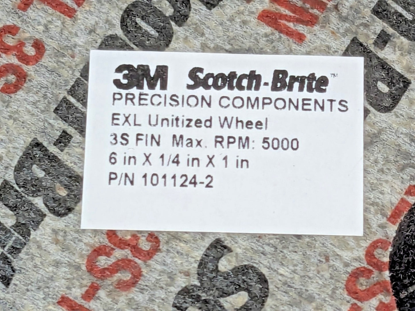 3M Scotch-Brite EXL Unitized Wheels 6 x 1/4 x 1 3S FIN 101124-2 QTY 8 7010365120