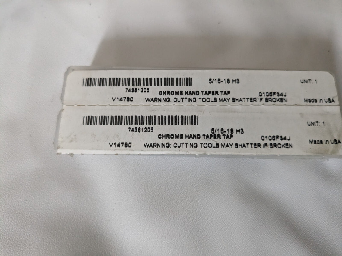 Straight Flute Taps: 5/16-18 UNC, 4 Flute 74361205