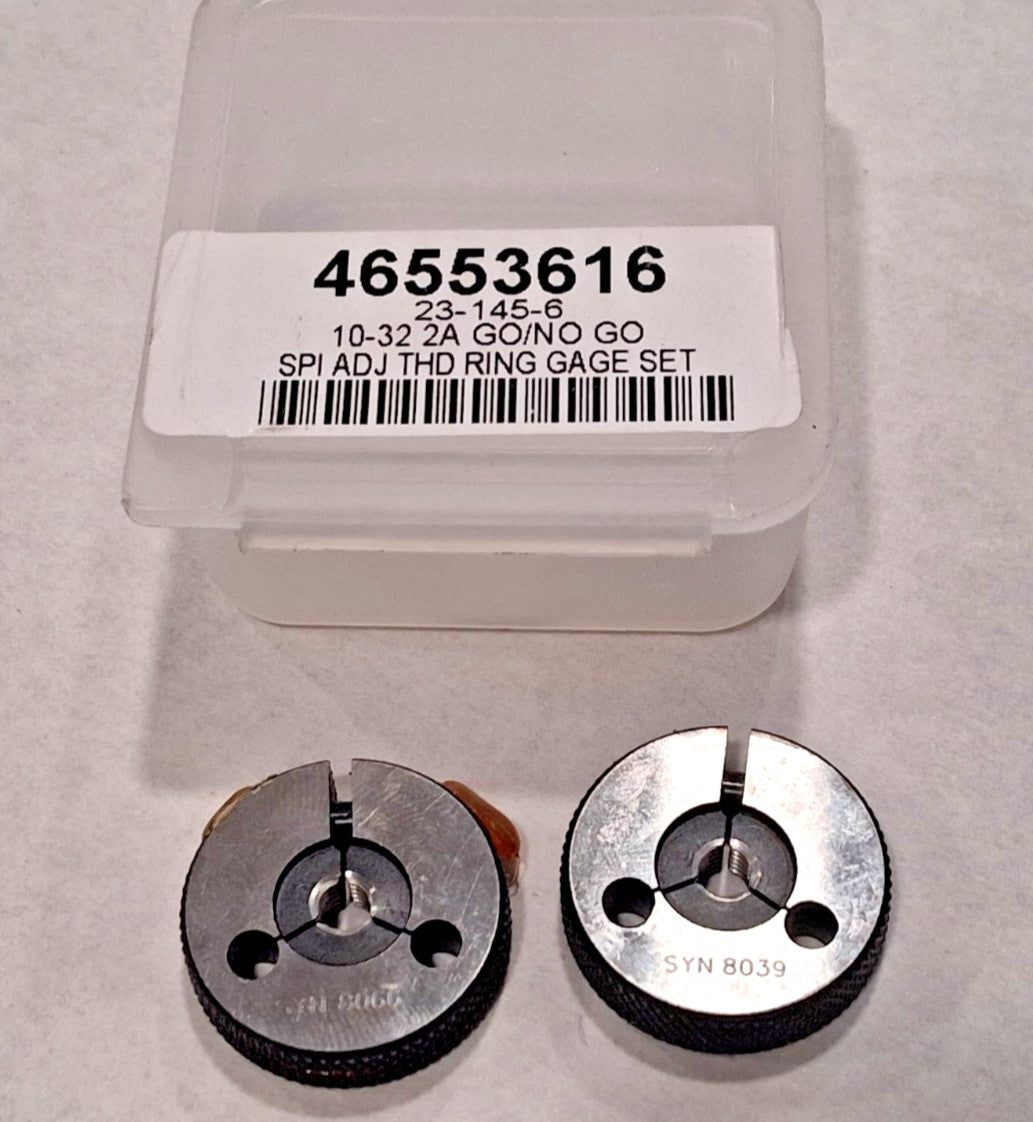 SPI Thread Ring Gage #10-32 Thread UNF Go & No Go 23-145-6