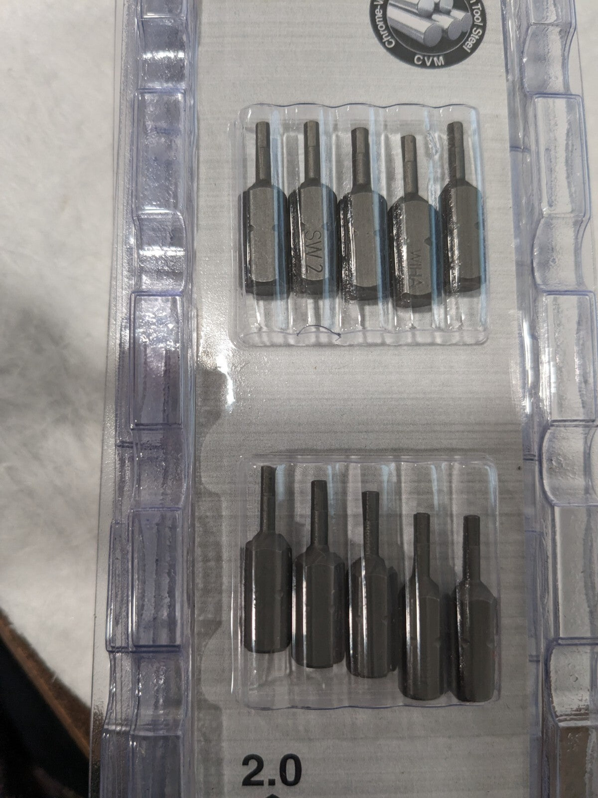 WIHA Hex Screwdriver Insert Bits 5 lots of 10pc: 1/4" Drive, 1" OAL 71306