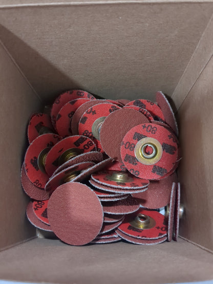 3M 50pc QuickChange Disc Roloc TSM 1-1/2"Dia 80 Grit Ceramic Alumina 7000045177