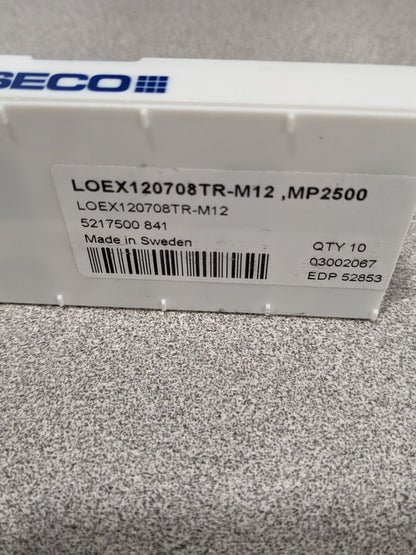 Seco Milling Insert: MP2500, Solid Carbide Qty 10 03002067