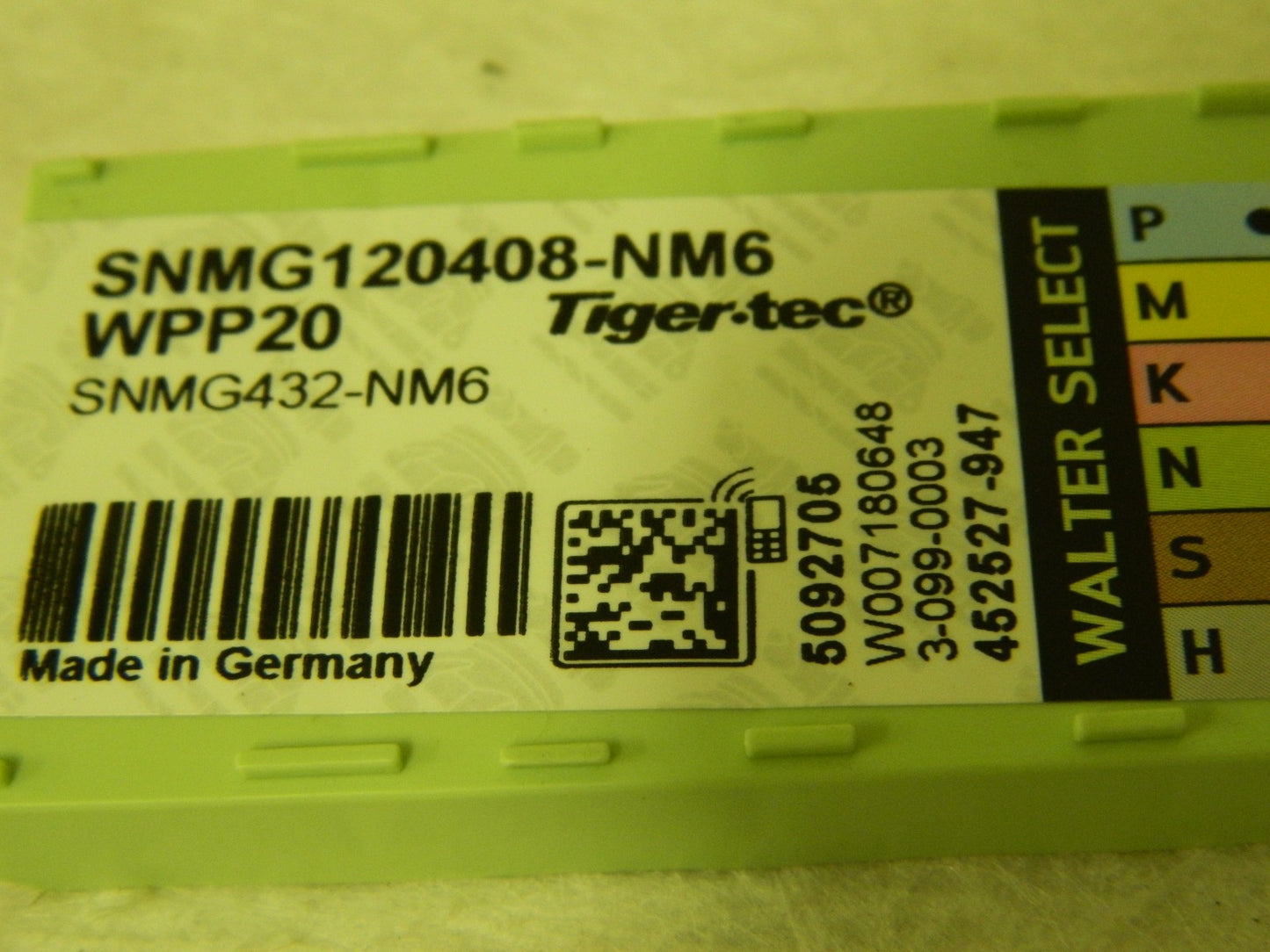Walter-Valenite Carbide Turning Inserts SNMG432NM6 Grade WPP20 Qty. 10 5092705