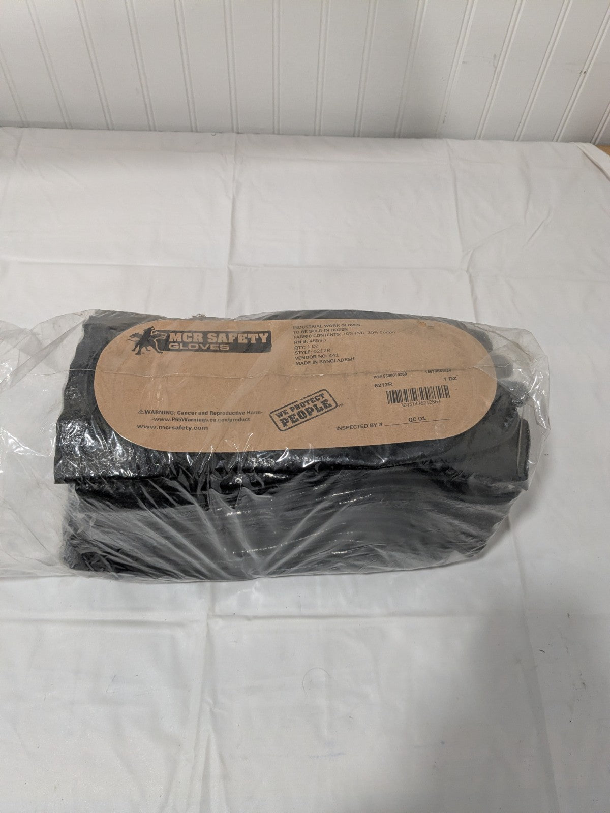 MCR Chemical Resistant Gloves: Large, 43 mil Thick Qty 12 Pairs 6212R