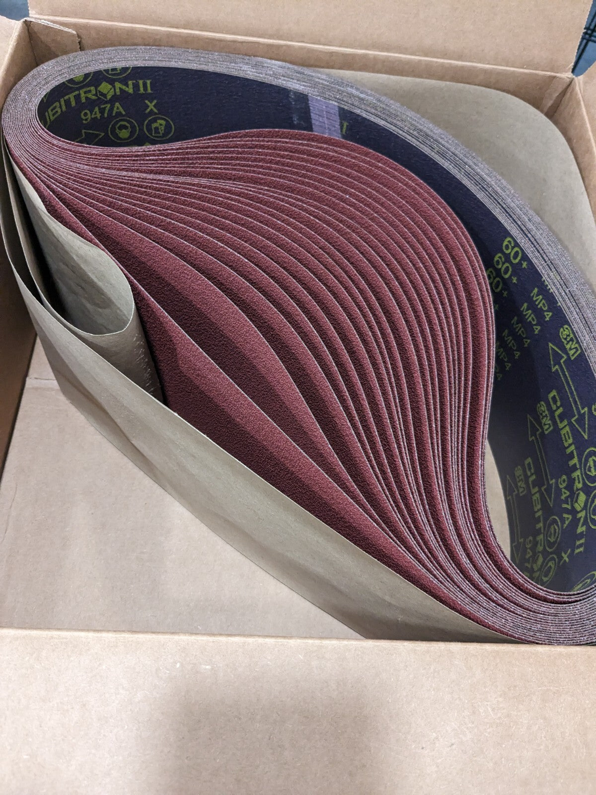3M Abrasive Belts 20ct : 6 Wide, 48 Long, 60 Grit, Ceramic 7010360605