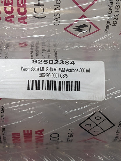 DYNALON LABWARE Polyethylene Safety Wash Bottle: 3" Width/Dia Qty 5 506495-0001
