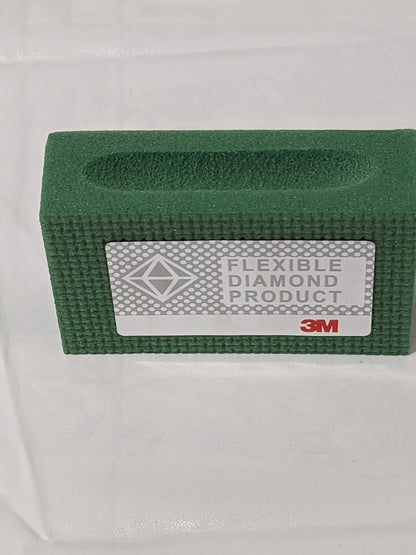 3M Diamond Hand Sanding Pad: 2-1/4" Wide, 3-3/4" OAL, Medium Grade 7000045664