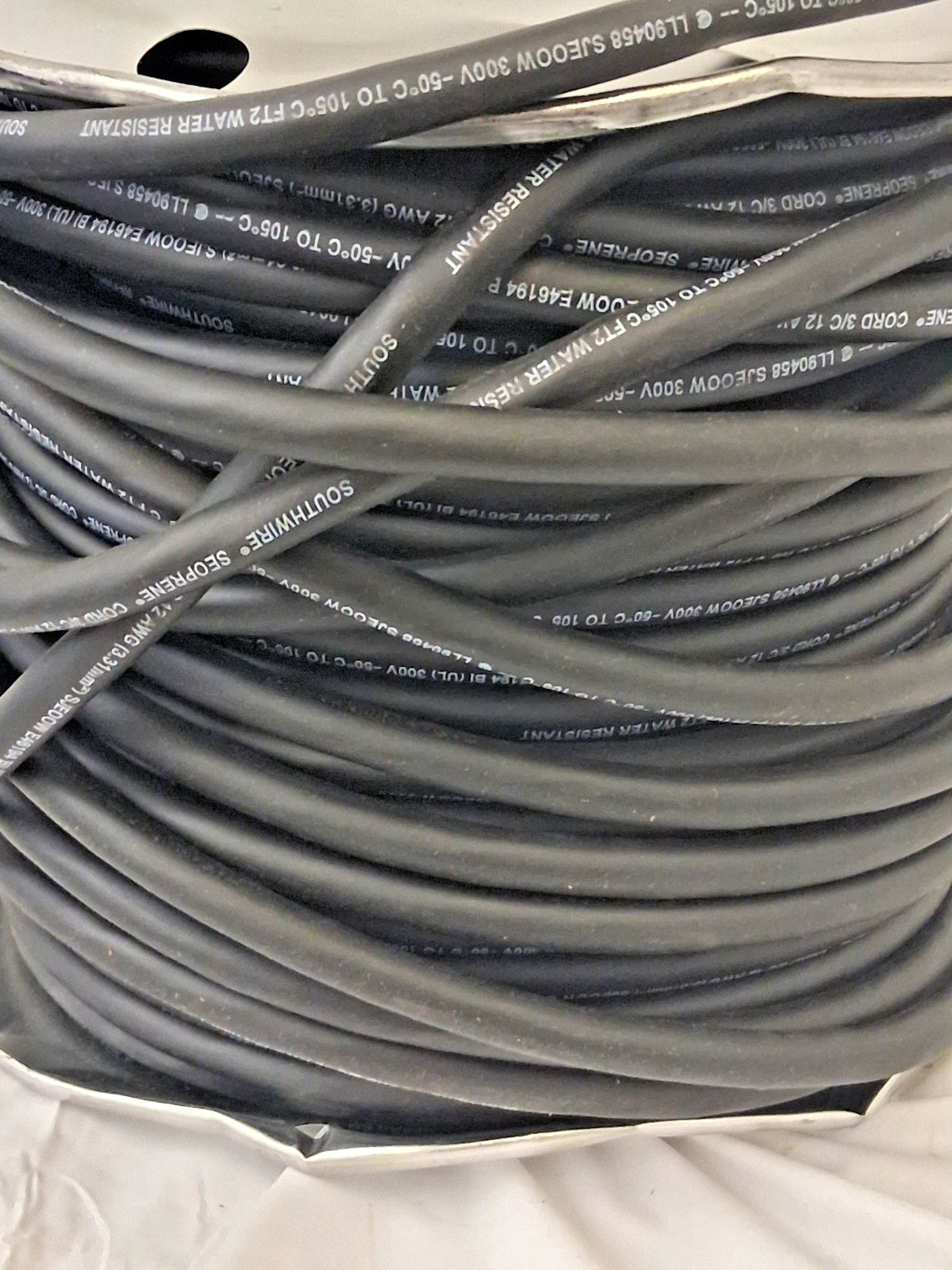 Southwire Replacement Cord 12/3 250ft Long Black Indoor/Outdoor 55039604