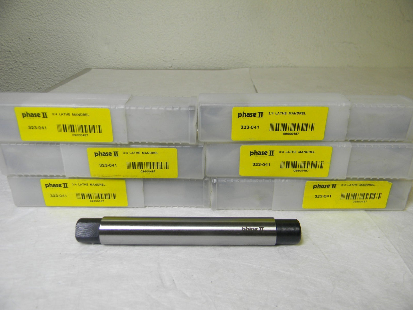 Phase II Standard Lathe Mandrel 3/4 Face Diameter x 6 OAL Qty 6 323-041
