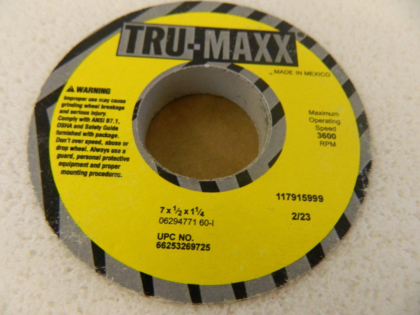 TRU-MAXX Surface Grinding Wheels 3pk 7" Dia 60 Grit, I Hardness 66253269725