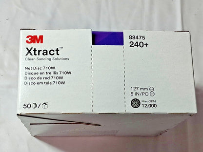 3M Coated Ceramic Hook & Loop Discs QTY50 5" Dia 240 Grit 7100249599