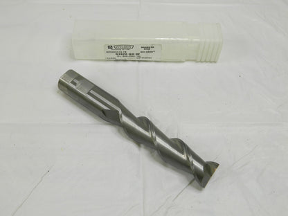 WELDON Square End Mill: 1 " Dia, 4 " LOC, 2 Flutes, Solid Carbide 57472-00-W