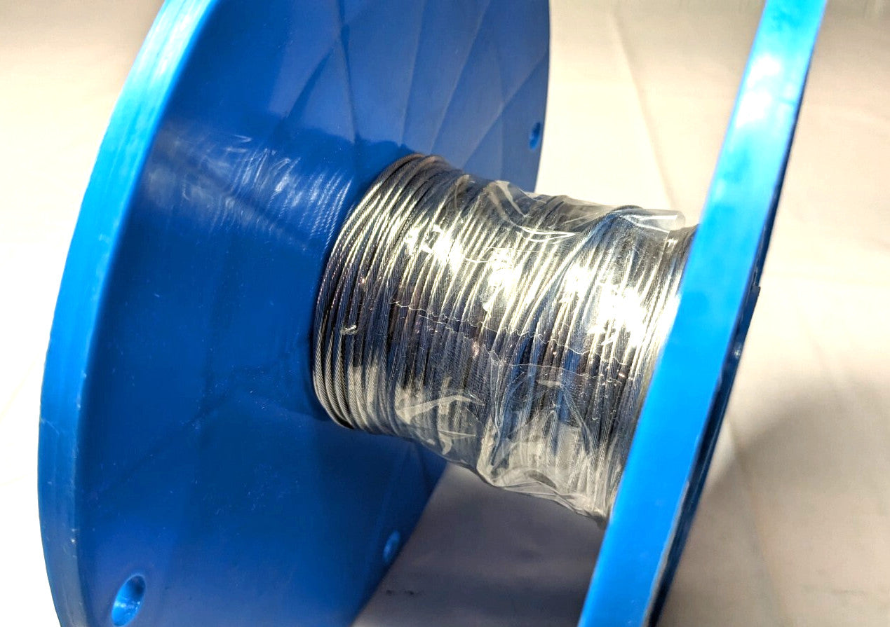 INDUSCO 1/16" 1x19 T304 Stainless Steel Wire Rope 100lbs WLL  205 00505