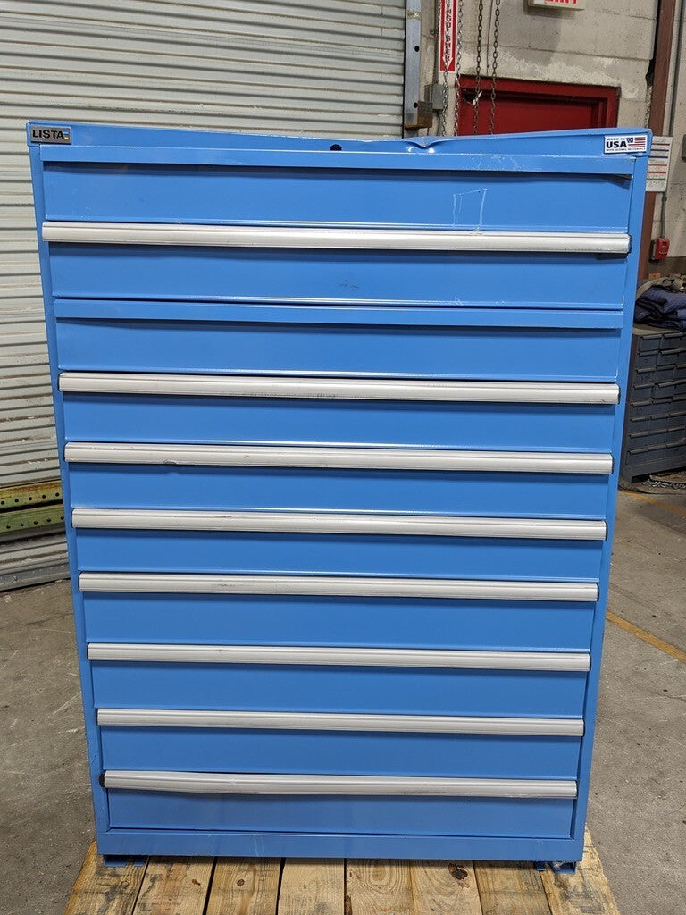 Lista 10 Drawer Modular Storage Cabinet 59 x 40 x 22 Steel Blue PARTS / REPAIR
