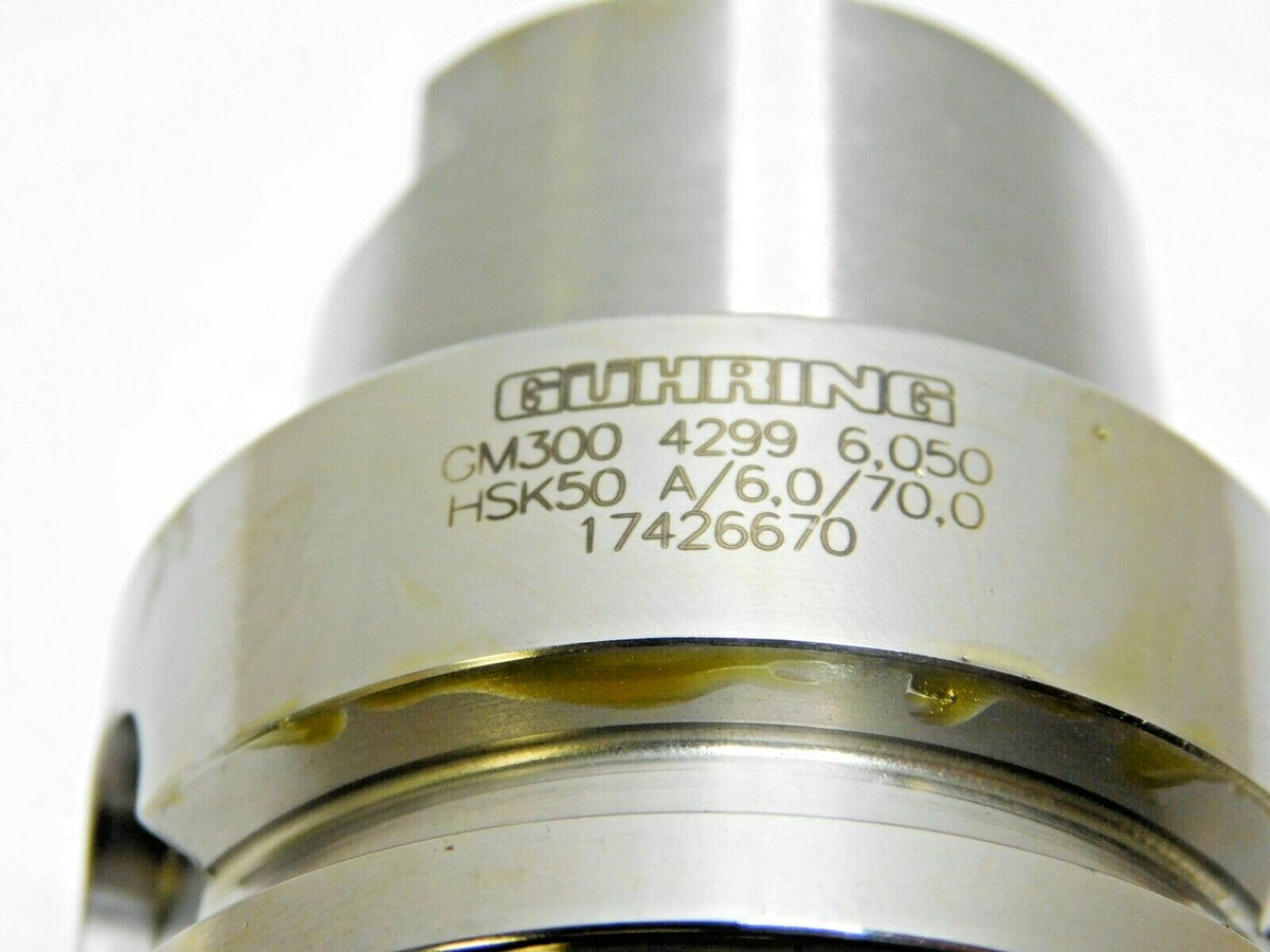 Guhring Hydraulic Chuck HSK50A Through Coolant 6mm Hole Diam 4299 6.050