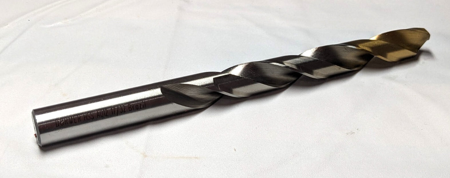 DORMER   Jobber Length Drill Bit 17/32" (0.5313) Dia 118 deg HSS  5966605