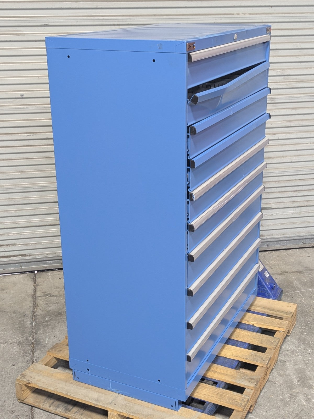 Lista 10 Drawer Industrial Storage Cabinet Steel Blue 59 x 40 x 22 Parts/Repair