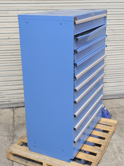 Lista 10 Drawer Industrial Storage Cabinet Steel Blue 59 x 40 x 22 Parts/Repair