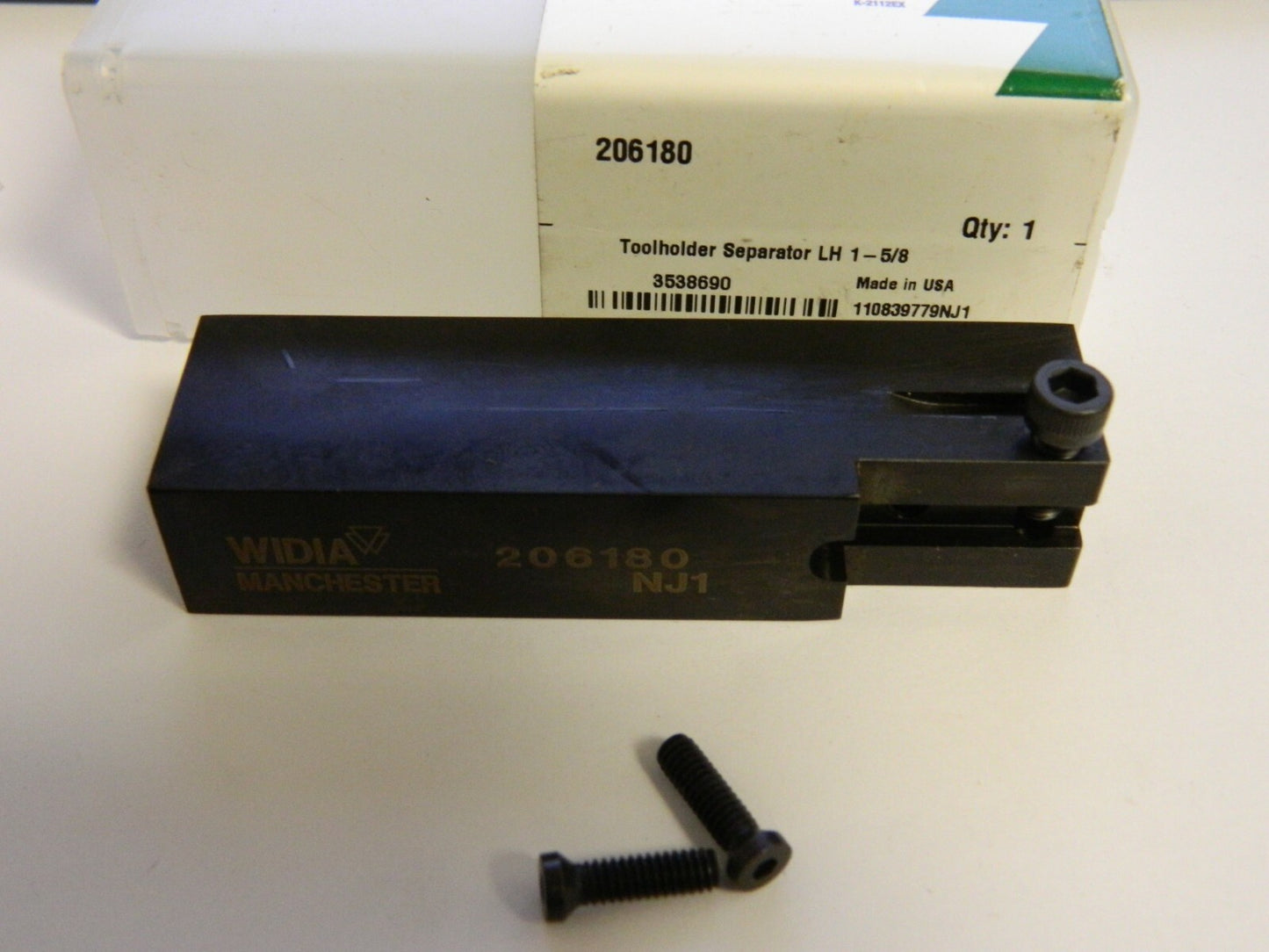 Manchester 1-5/8" Max Workpc Diam, Left Hand Indexable Cutoff Toolholder 20