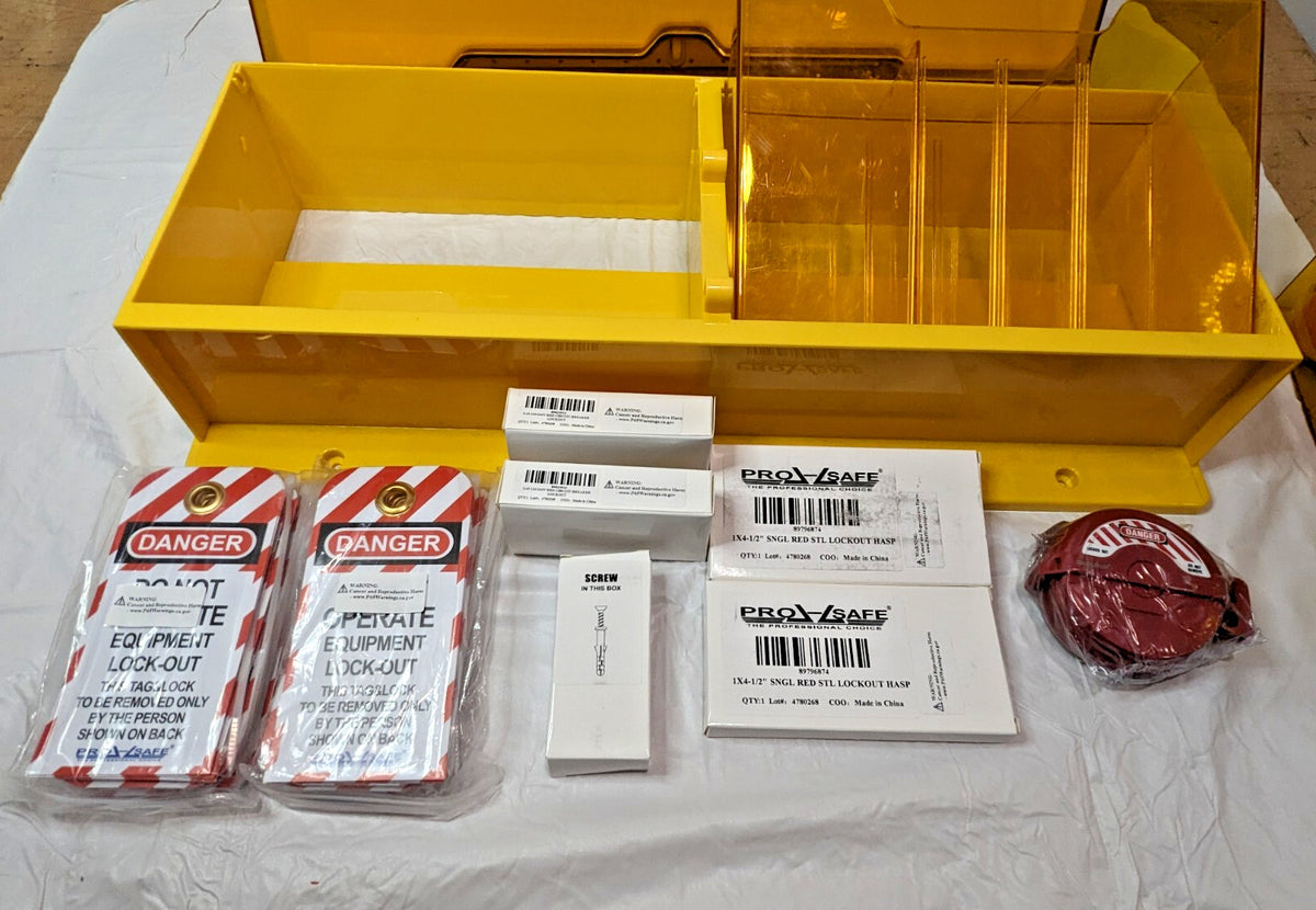 PRO-SAFE Electrical & Valve Lockout Station Polycarbonate BD-B1100 BROKEN CA