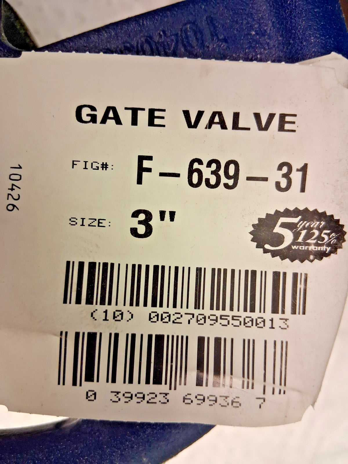 NIBCO Ductile Iron Gate Valve Flanged-Raised Face Non-Rising Stem 3" Pipe NHA701