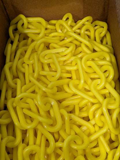 PRO-SAFE Chain: Plastic, Yellow, 100' Long, 2" Wide CH-YWL-100B