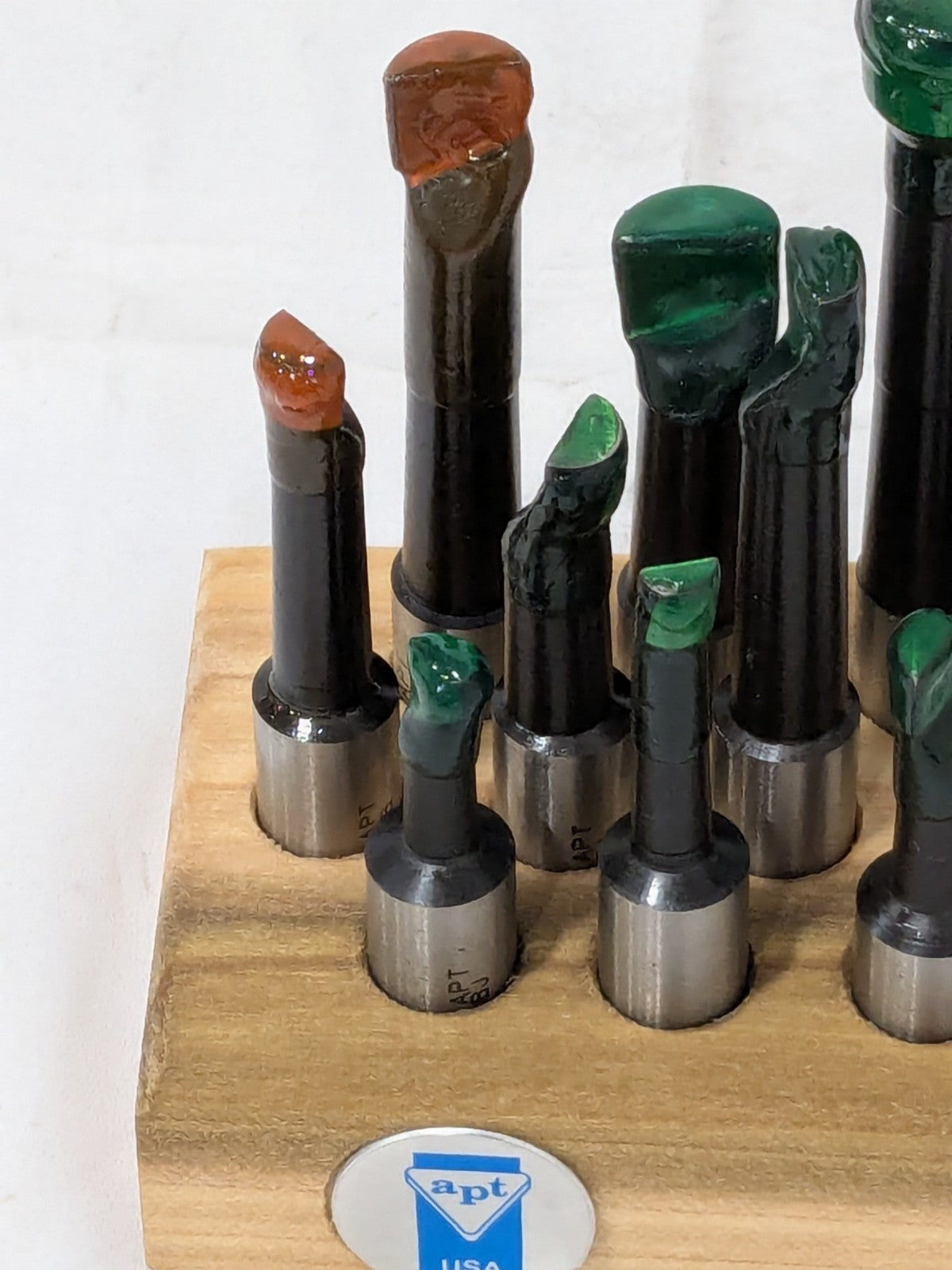 APT 10 Pc Boring Bar Set 1/4 to 1/2" Min Dia, 3/4 to 2-1/2" Max Depth COBH 500