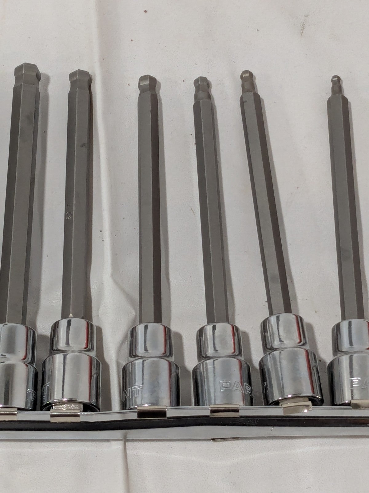 Paramount Ball Hex Bit Socket Set: 3/8" Drive, 8 Pc, 3 to 10 mm Hex 35580141