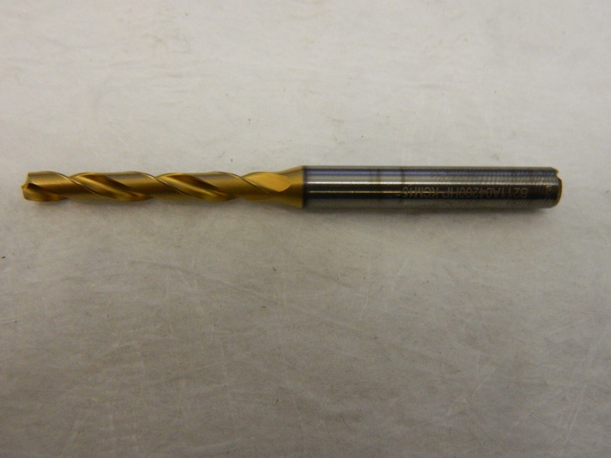 Kennametal 4.2mm 135° Solid Carbide Jobbers Drill 4096501