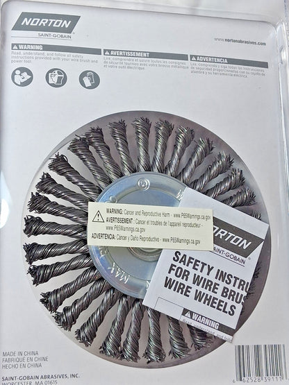 Norton Stringer Bead Wheel Brush 4-1/2" Wheel Dia 66252839111