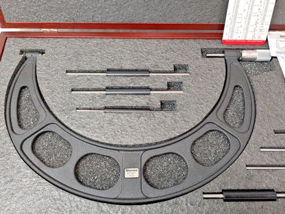Starrett 6 Piece Mechanical Outside Micrometer Set 6 to 12" Range 72704
