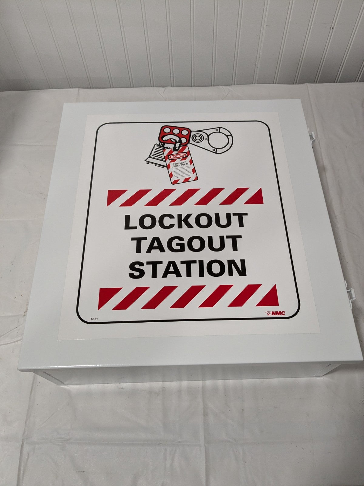 AccuformNMC Empty Steel Lockout Cabinet 15" Wide x 16" High x 5-1/2" Deep LOC