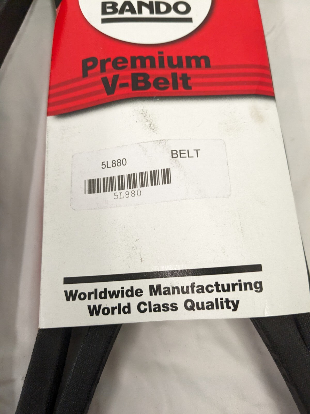 BANDO V-Belt 2pk Section 5L, 88" Outside Length, 21/32" Belt Width 5L880