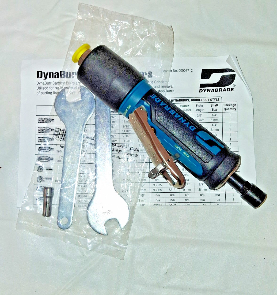 Dynabrade Rear Exhaust Air Die Grinder 1/4" Collet 0.40 hp 48327