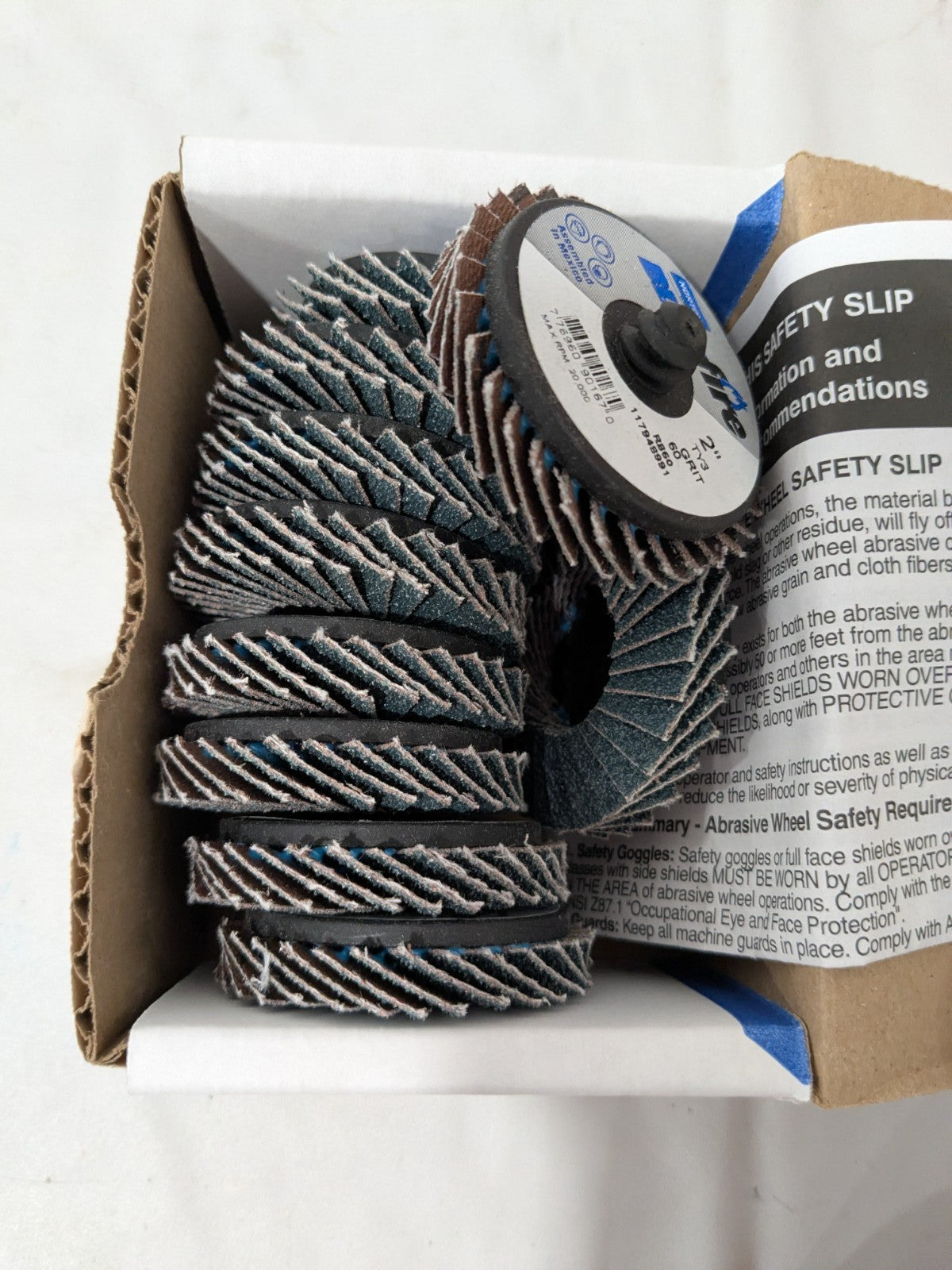 Norton Flap Disc: 2" Dia, 60 Grit, Zirconia Alumina, Flat Qty 10 77696090167