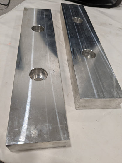 GIBRALTAR Vise Jaw: 12" Wide, 2-1/2" High, 1-1/4" Thick, Flat Qty 2 428-1078