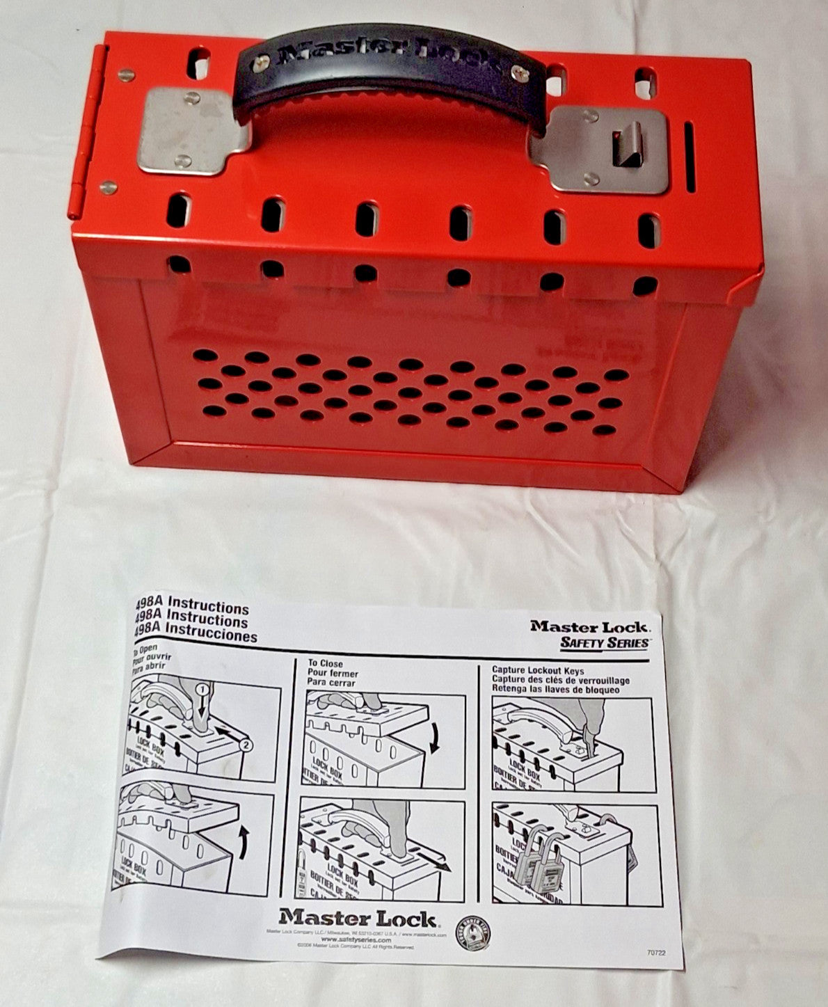 MASTER LOCK Portable Group Lockout Box 3-3/4"D x 9-1/4"W x 6"H  4