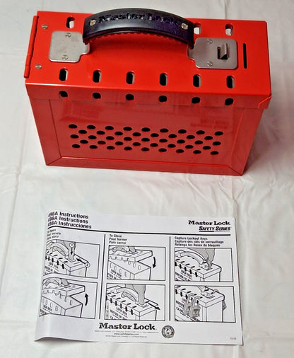 MASTER LOCK Portable Group Lockout Box 3-3/4"D x 9-1/4"W x 6"H  4