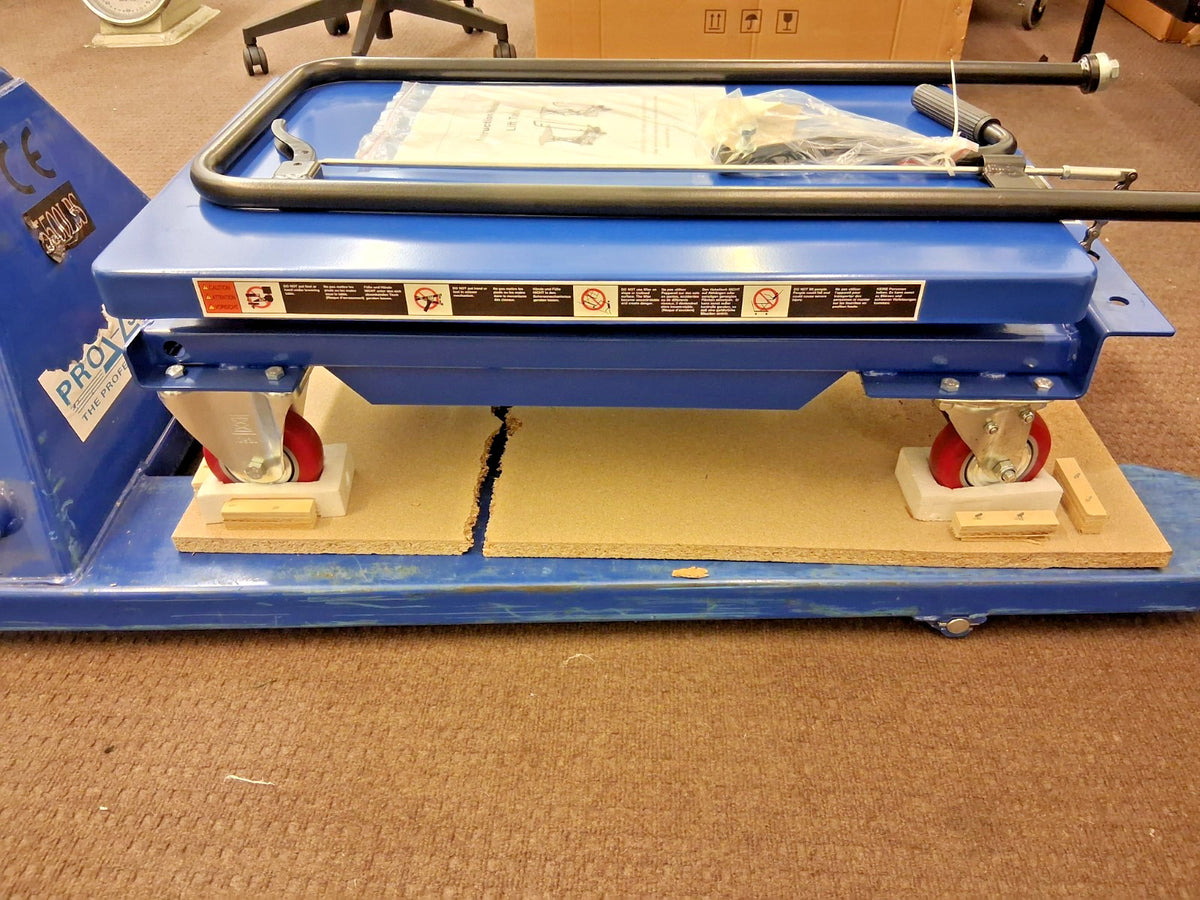 Pro Mobile Hydraulic Lift Table 400lb Capacity 29" Lift Height WS-MH-LFTB2-