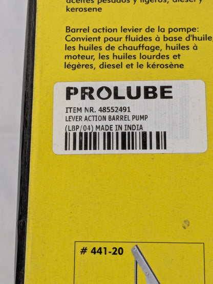 PRO-LUBE Alum/Steel Lever Hand Pump Oil Lubrication 0.10 Strokes/oz Flow LBP/04