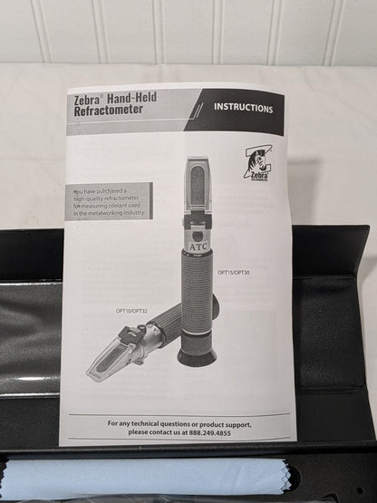 Zebra Skimmers Refractometer, 0 To 32 Percent Brix OPT32