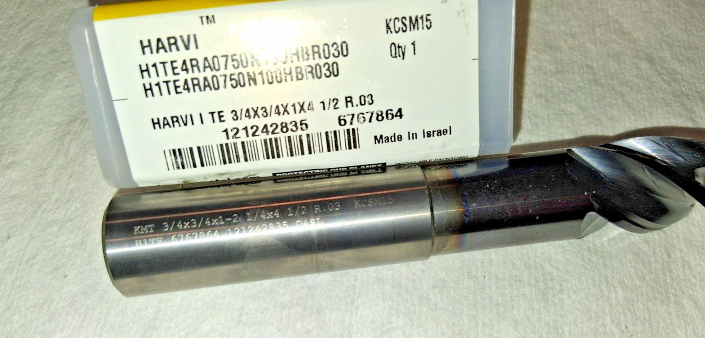 Kennametal 4FL Carbide Corner Radius End Mill 6767864