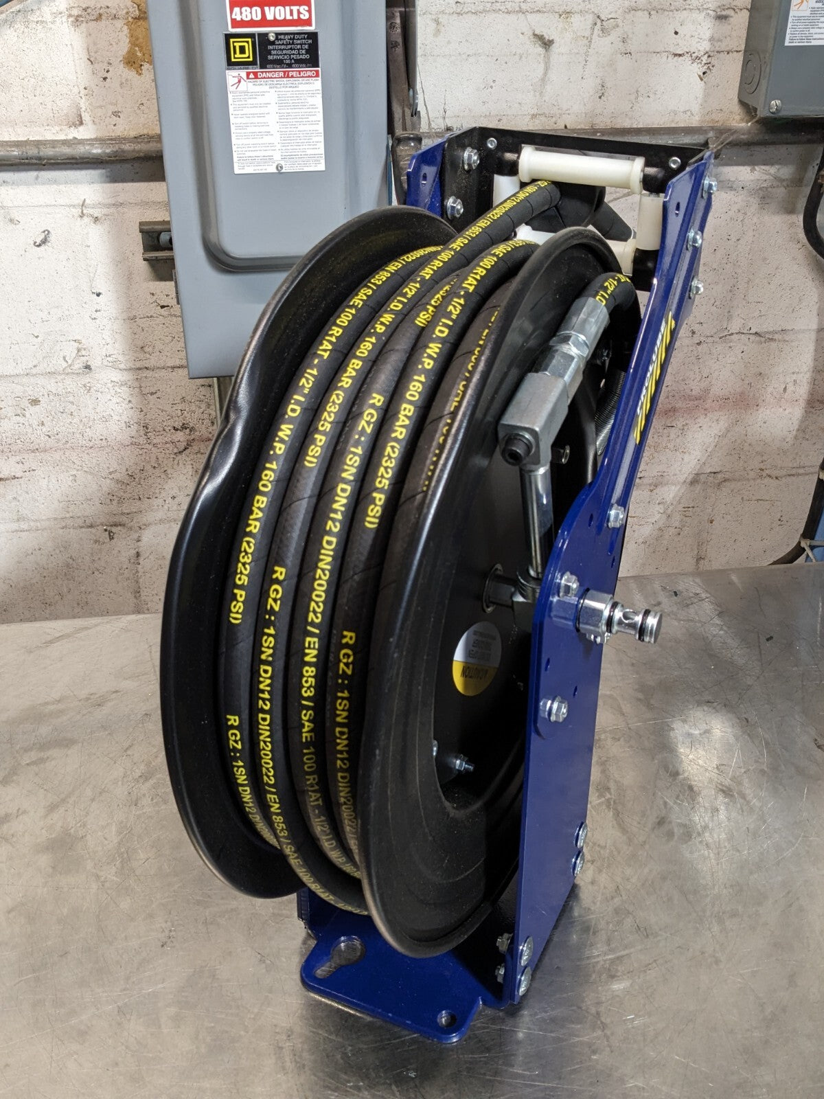 Pro Lube Spring Retractable Hose Reel 50 Ft. x 1/2 In. 2000 PSI Max.